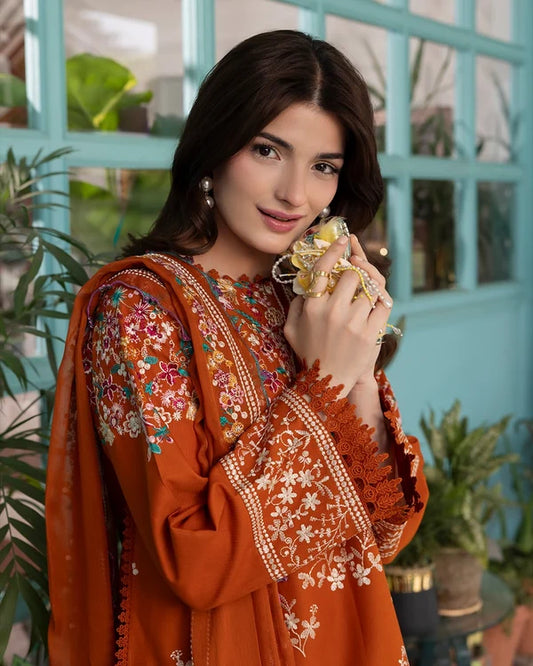 BTK - 3PC Lawn Embroidered Unstitched