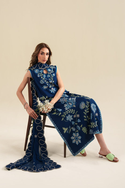 ZAB - 3PC Lawn Embroidered Unstitched