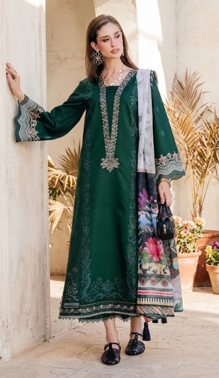 IZL - 3PC DHANAK EMBROIDERED UNSTITCHED