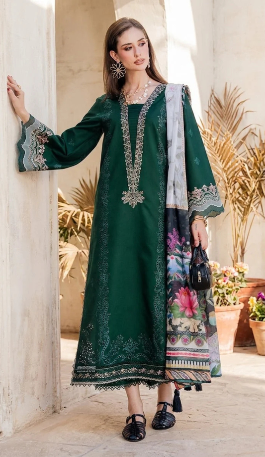 IZL - 3PC DHANAK EMBROIDERED UNSTITCHED