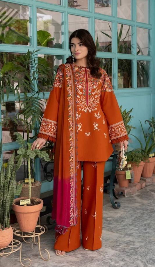 BTK  - 3PC Lawn Embroidered Unstitched