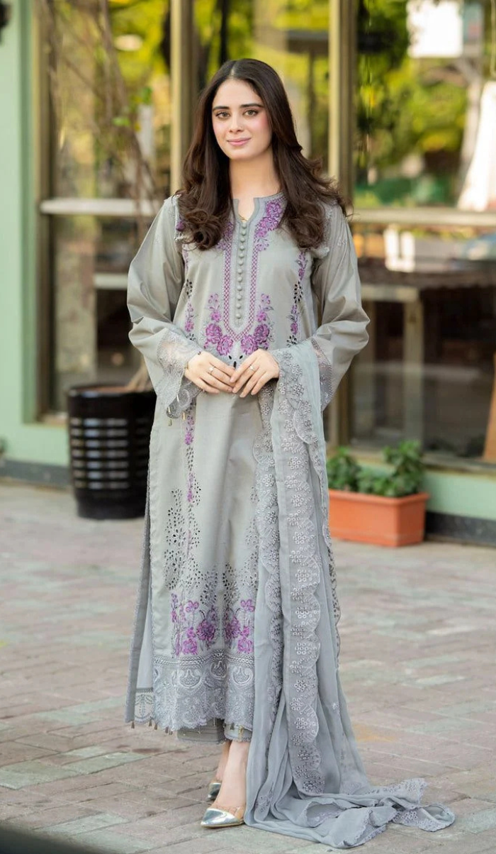 MSQ - 3PC DHANAK EMBROIDERED UNSTITCHED