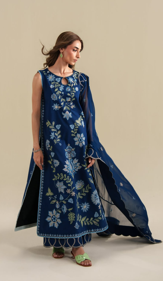 ZAB - 3PC Lawn Embroidered Unstitched