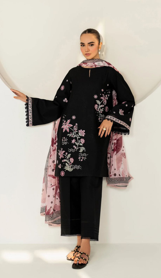 FRS - 3PC Lawn Embroidered Unstitched
