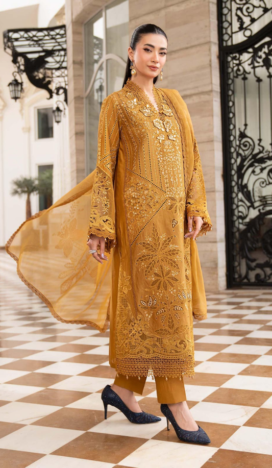 MRB- 3PC DHANAK EMBROIDERED UNSTITCHED