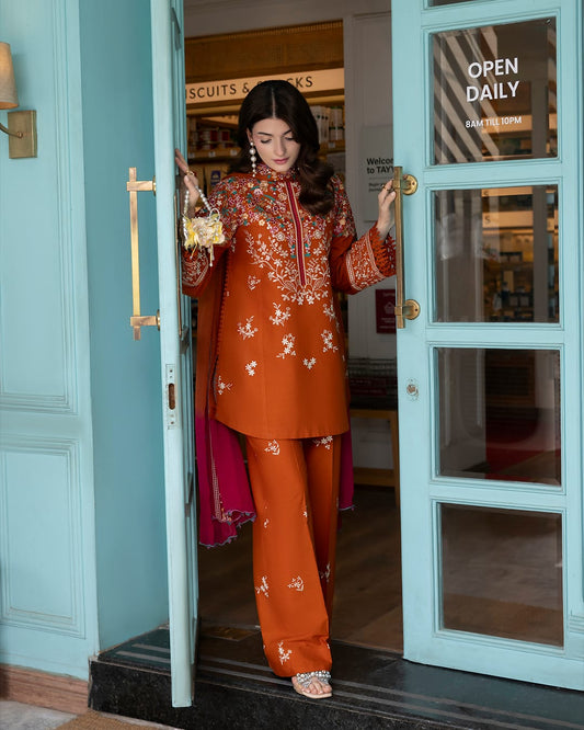 URG - 3PC Dhanak Embroidered Unstitched